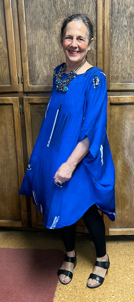Monterey Pop Caftan Tunic Top Boho Hippie Chic Resort Wear Sml-5X