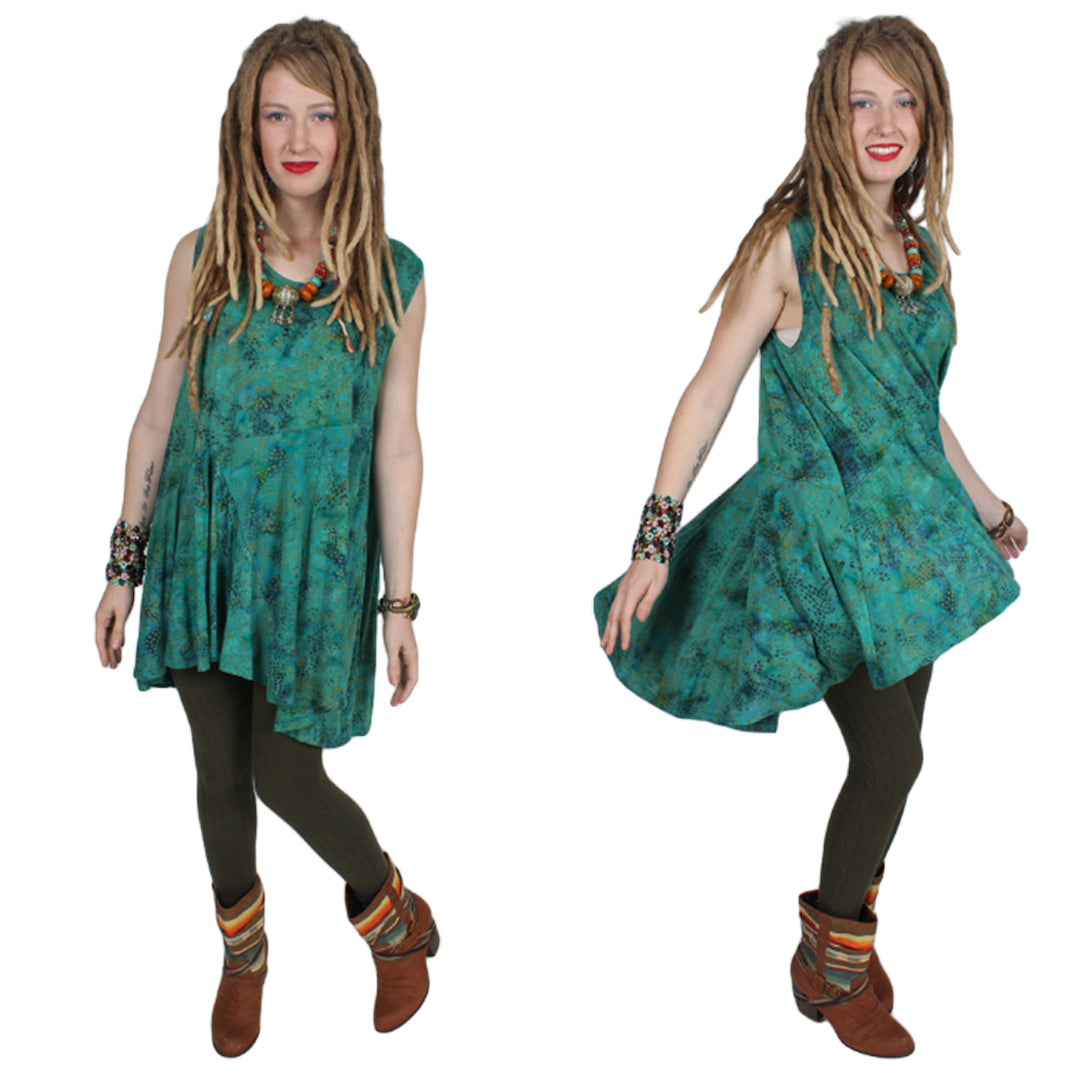 Sunheart Ceres Tunic Top Cotton Hippie Chic Plus Resort Wear Plus Sml-5x