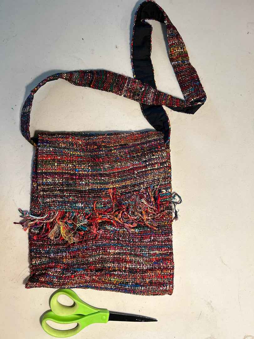12" X 13" Handmade Crochet Boho Bag – 12"x13" Artist Purse – One of a Kind