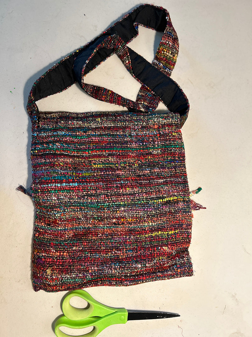 12" X 13" Handmade Crochet Boho Bag – 12"x13" Artist Purse – One of a Kind