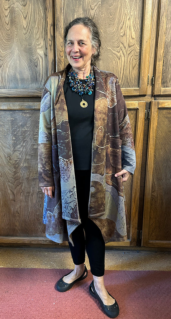 Nikky Autumn Landscape Jacket Faux Suede Medium