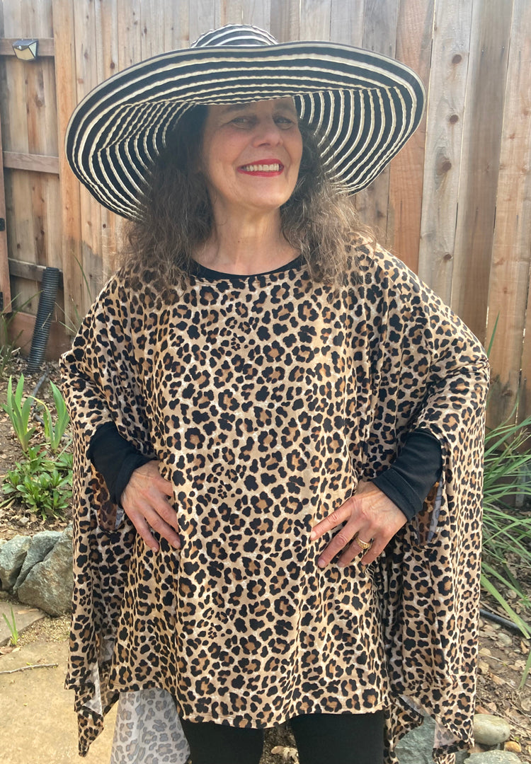 Sunheart Leopard Lagenlook Tunic Top One-of-a-Kind