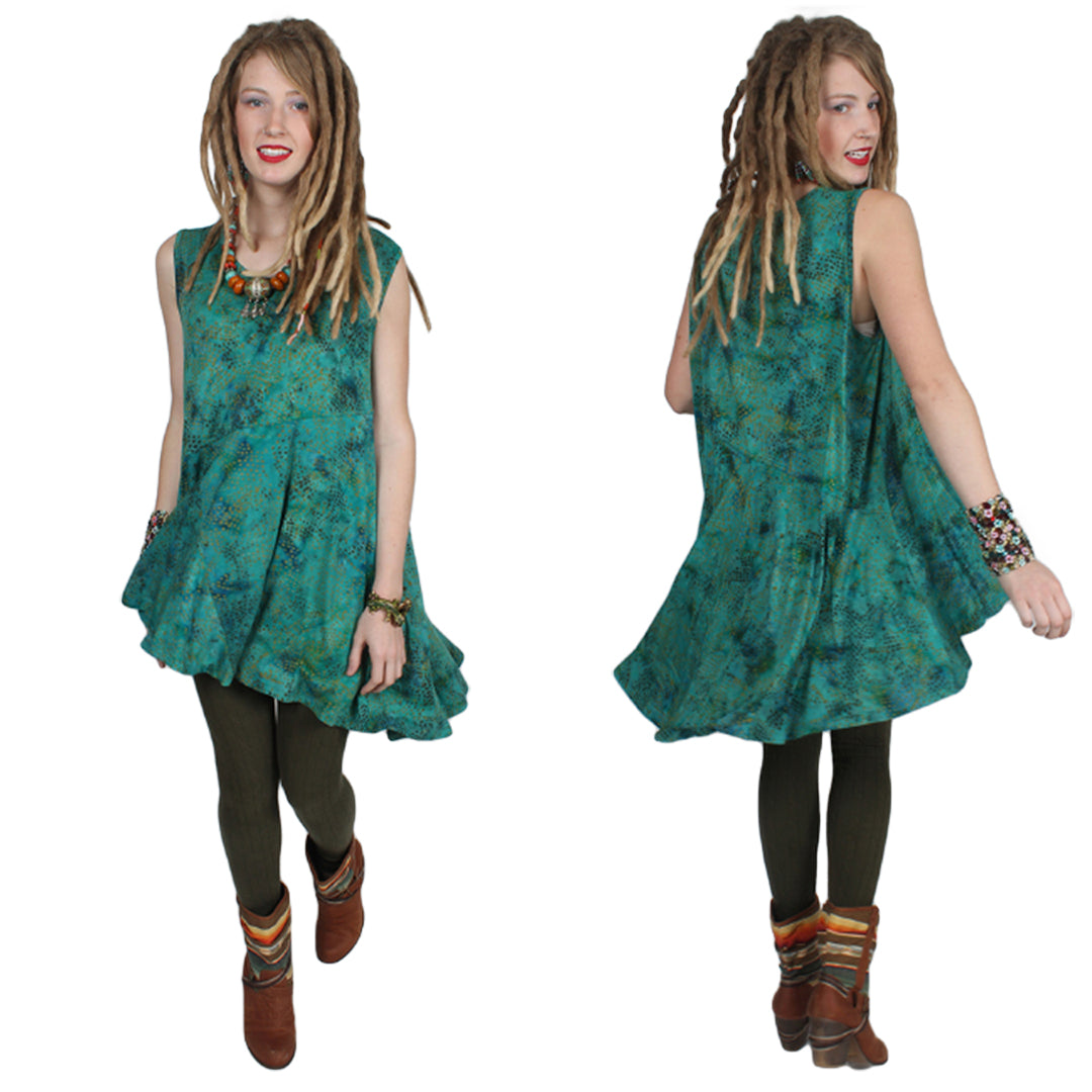 Sunheart Ceres Tunic Top Cotton Hippie Chic Plus Resort Wear Plus Sml-5x