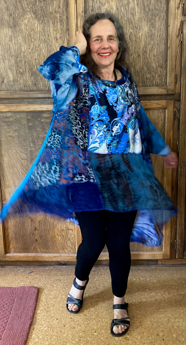 $50 OFF Sale! Mosaic hi-low Tunic Top Boho Hippie Chic Resort Wear Sml-10X LAST ONE!