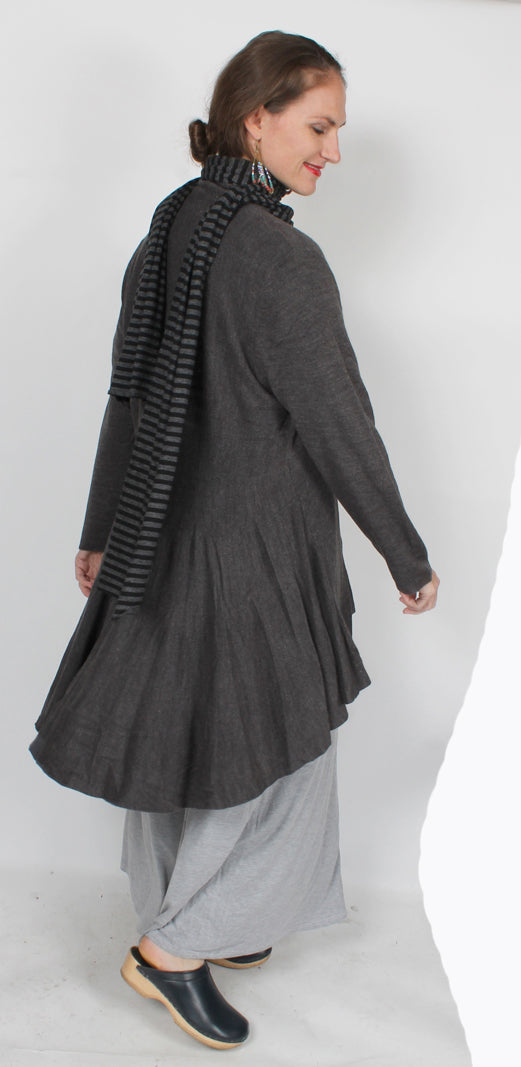 One World Open Sweater Jacket High-Low Plus Sml-2x
