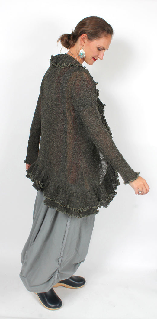 Tienda ho Plus Moss Shadow Ramie Sweater Jacket Last One! Sml-4X