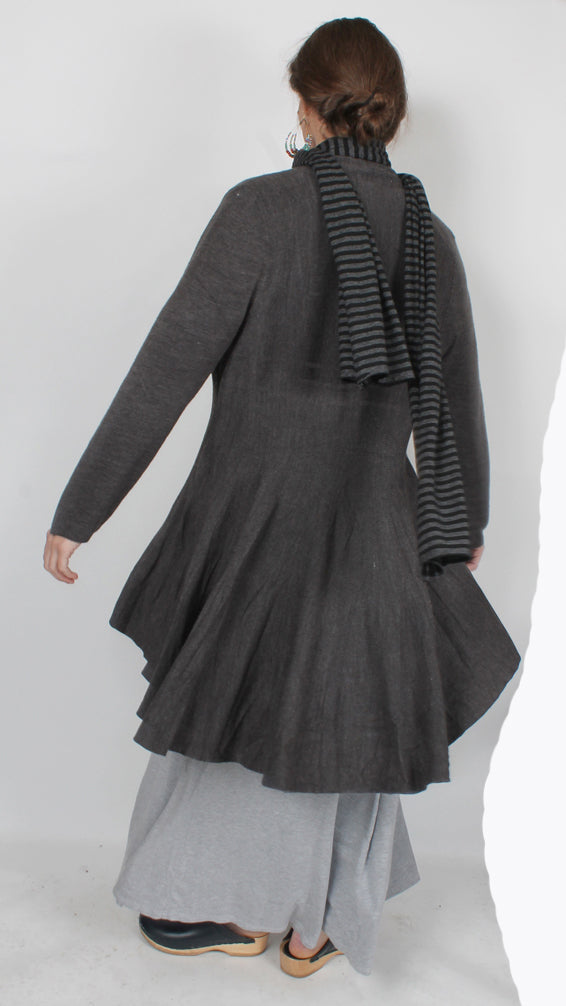 One World Open Sweater Jacket High-Low Plus Sml-2x
