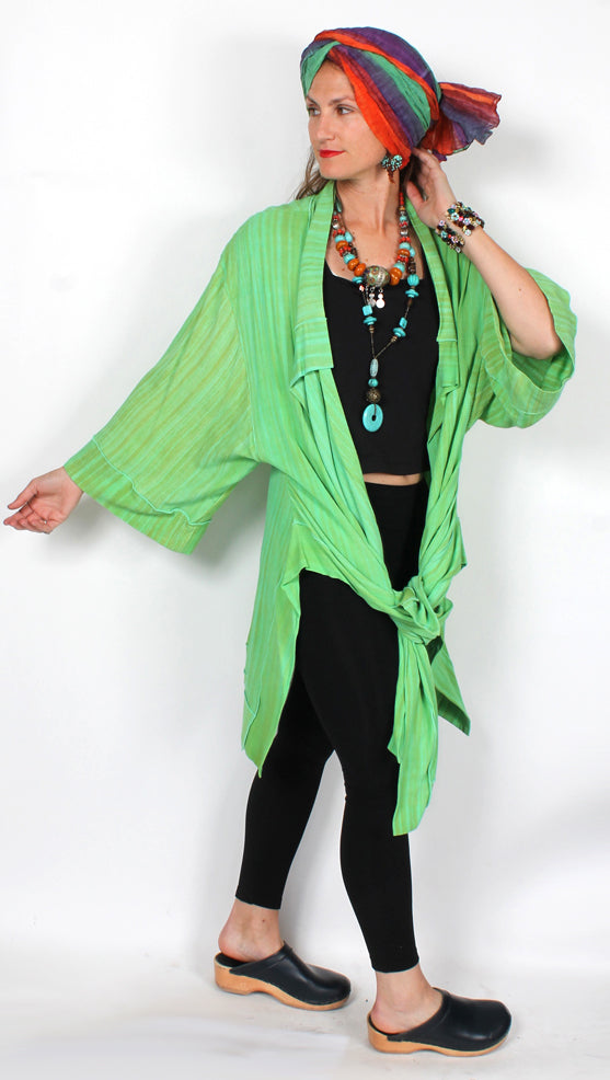 SunHeart private label Haori Kimono Balinese Lime Jacket Some Lucky Gal got the Last One!