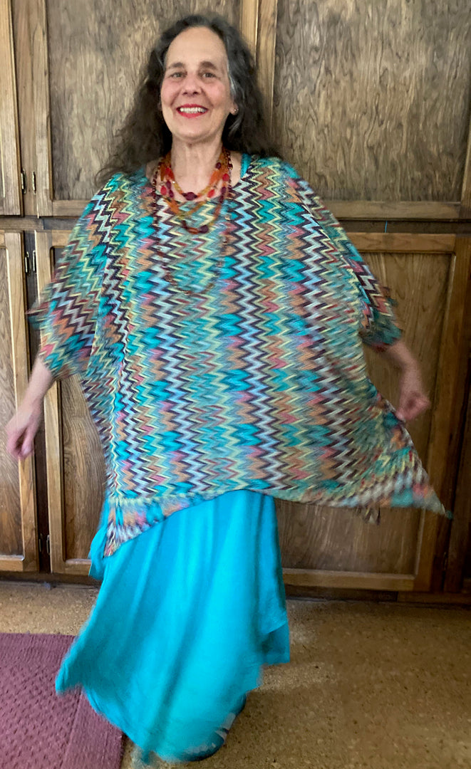 Sunheart Plus Impressionist Oversize Tunic Top Lagenlook Boho Hippie Chic SML-6X+