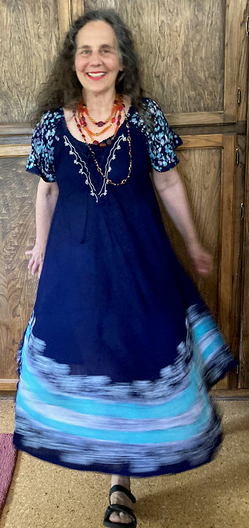 Sunheart Embroidered short-sleeve Summer Dress Boho Hippie Chic Resort Wear Sml-4x+