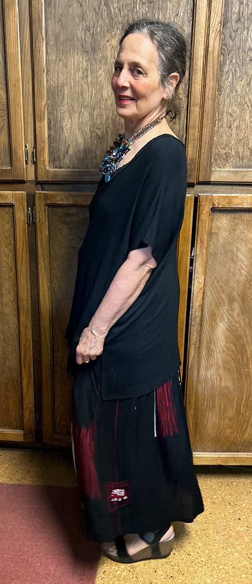 Carmel Caftan  Tunic Top & Skirt Set Boho Hippie Chic Resort Wear Sml-5X