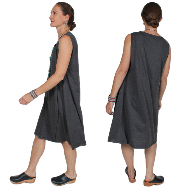 Sunheart Tank Wrap Gray Dress Boho Hippie Chic Resort Wear Sml-3x+