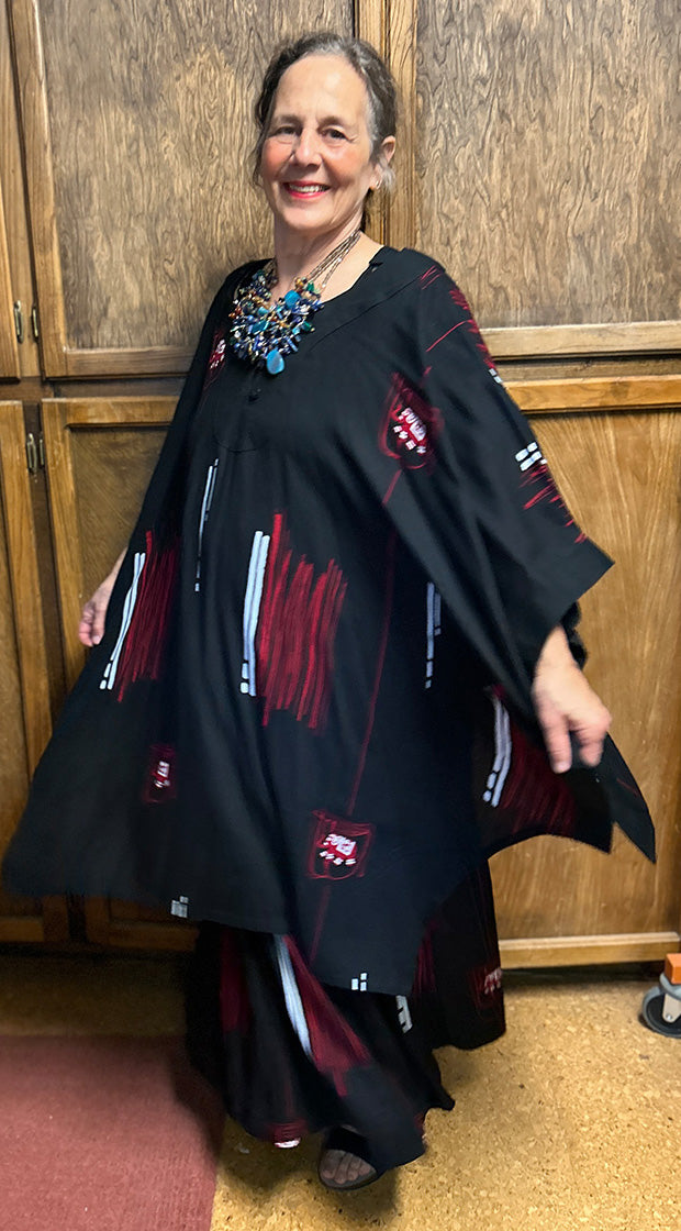 Carmel Caftan  Tunic Top & Skirt Set Boho Hippie Chic Resort Wear Sml-5X