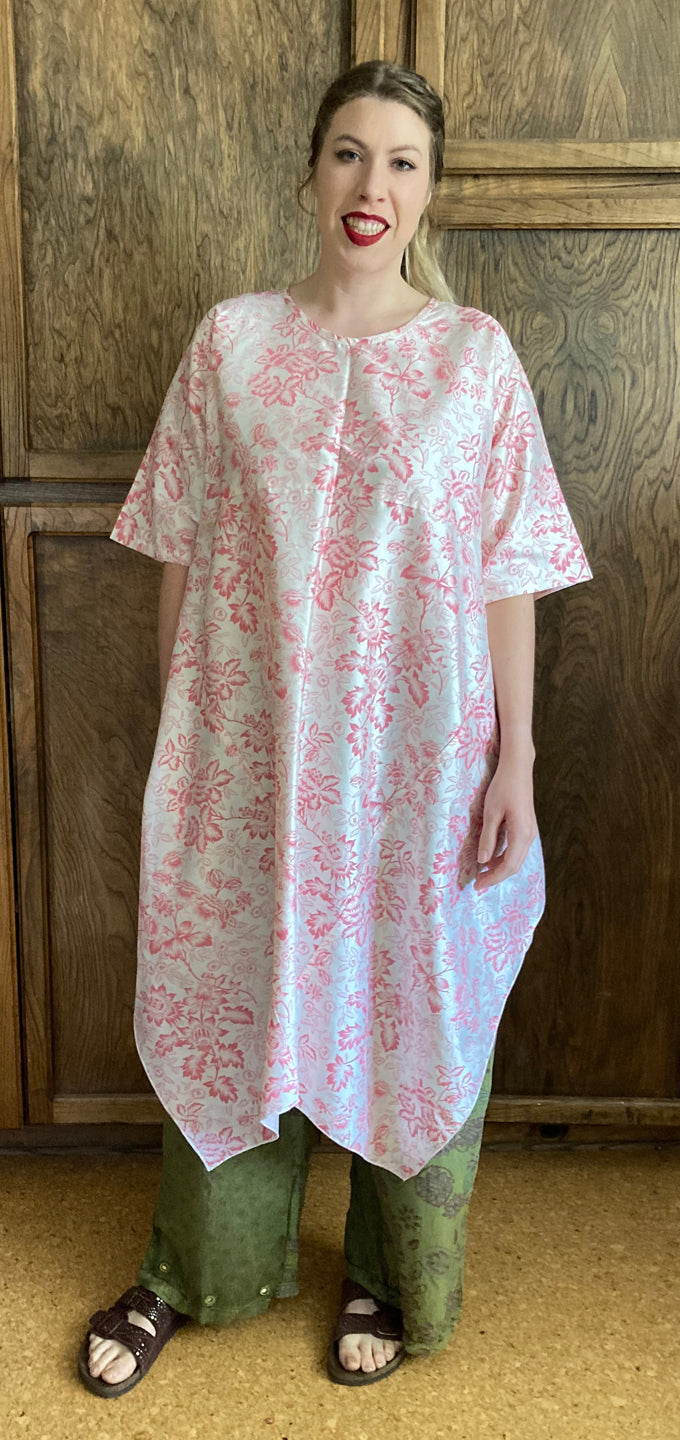 Sunheart Silk Floral Gypsy Tunic Boho Evening Goddess Sml-2x