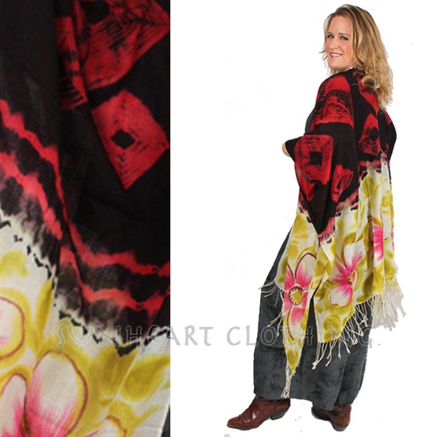 Bohemian Floral Tribal Ruana