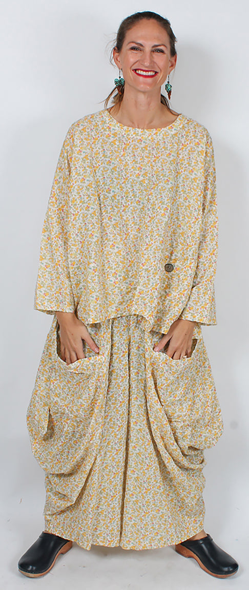 Sunheart Wide Leg Pockety  Pants -RIVERA Top Set Boho Classic Resort Sml-3X