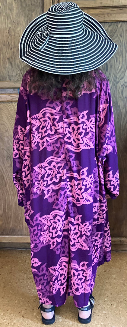 Purple Skies Duster Coat Resort Wear Boho Sml-6X