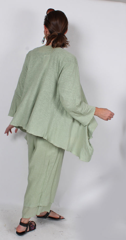 $91 OFF! Sunheart  CMC Color Me Cotton Tunic Top-Pant-Jacket 3 Set Plus Resort Wear Sml-3x