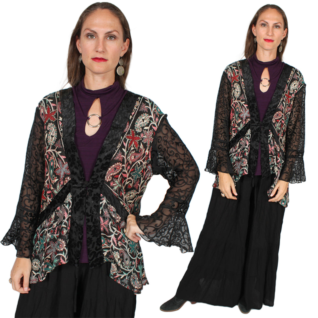 $86 OFF! Sunheart Tapestry Boho Tunic Top Hippie Chic Resort Wear Sml-1X