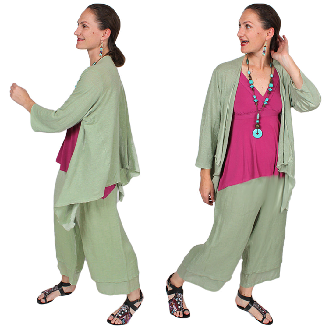 Sunheart  CMC Color Me Cotton Tunic Top Jacket Set Plus Resort Wear Sml-3x