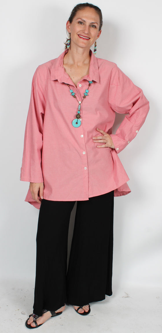 $77 OFF! Sunheart  Linen Clothing hi-low Shirt or Jacket SML-2X