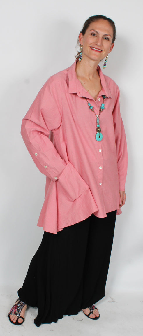 $77 OFF! Sunheart  Linen Clothing hi-low Shirt or Jacket SML-2X