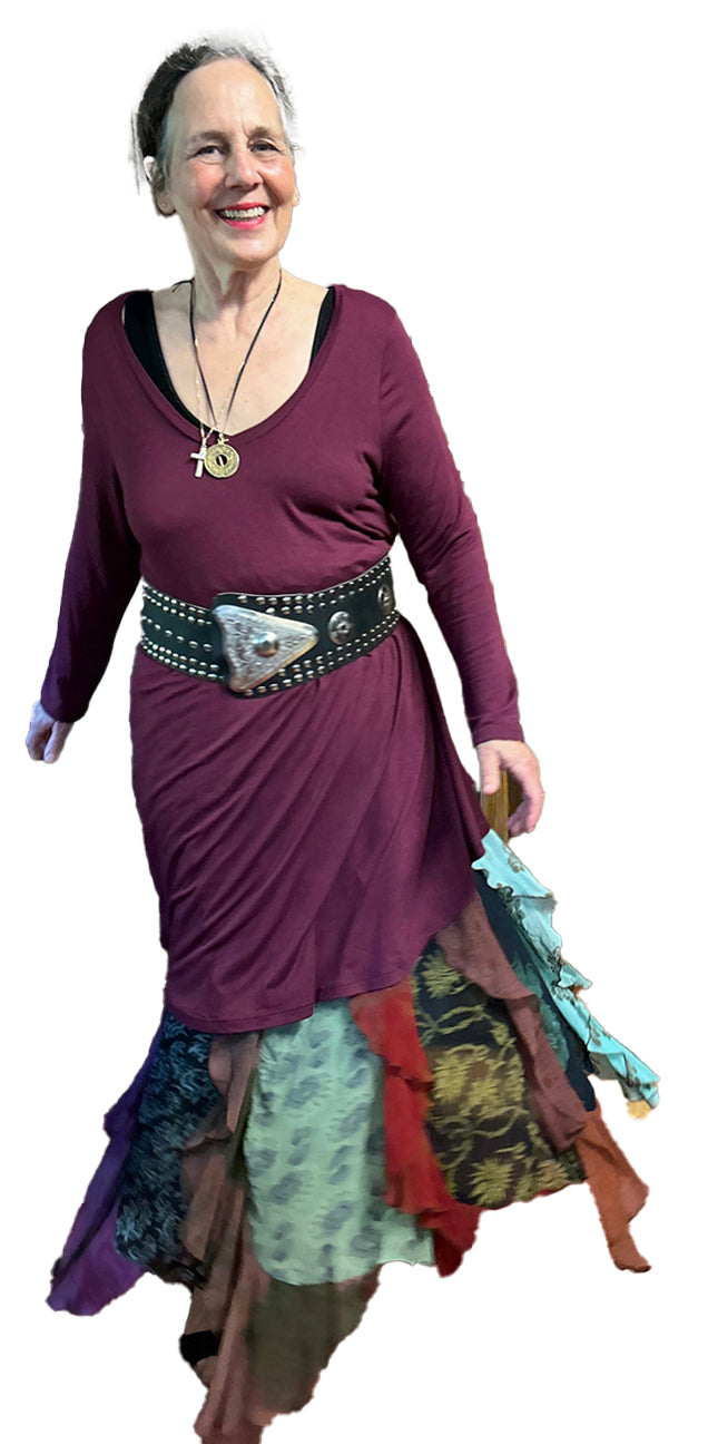 Garnet Oversize Tunic Top Modal Sleeve Hippie Chic Resort Wear Sml-6x