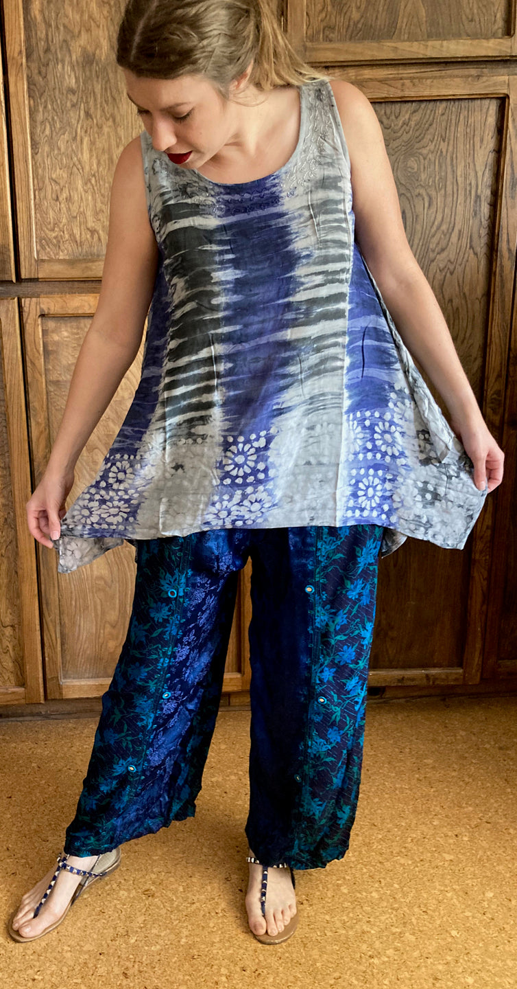2 New Tienda ho Boho Pants Nothing-Matches Hippie Chic Resort Wear Sml-3x+ Wide Leg!
