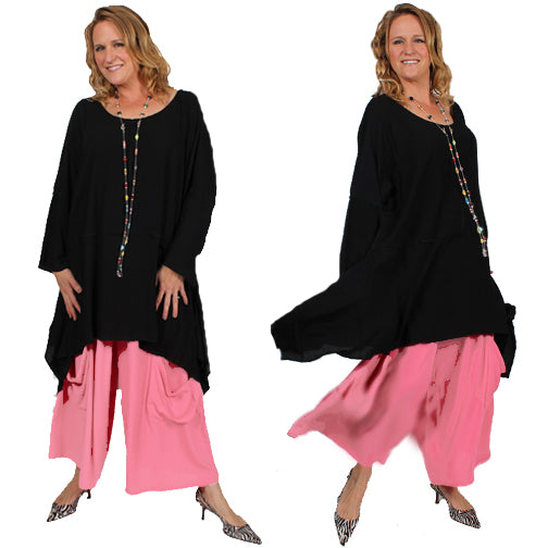 Sunheart Wide Leg Pant Pink Boho Classic Resort Sml-6x