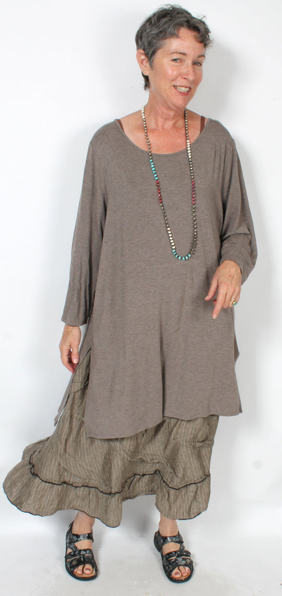 Sunheart OOAK oversize Tunic Top & Lagenlook Skirt Set Boho Hippie Chic Resort Wear Sml-5X