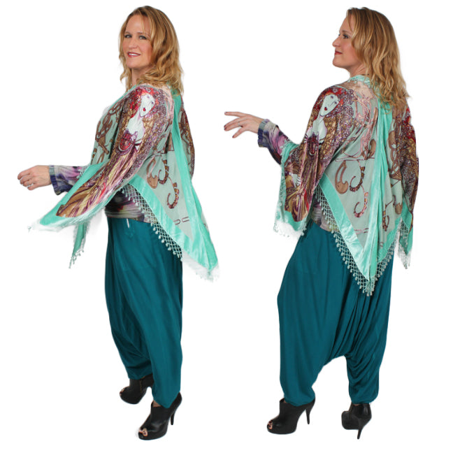 Sunheart Silk Velvet Mucha Jacket Sml-2x Ceremonial Wear Last One!