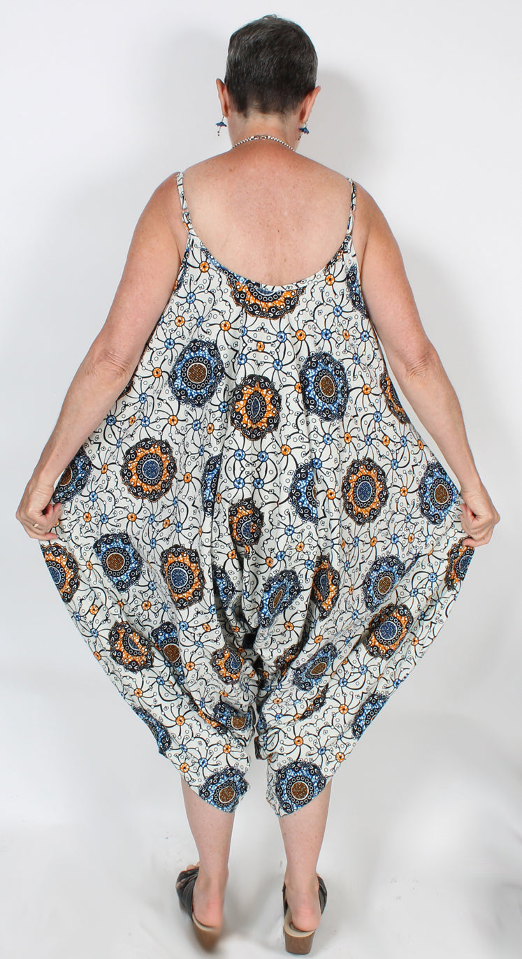 Sunheart Cotton Jumpsuit Romper Boho Hippie Chic Resort Wear Sml-3X