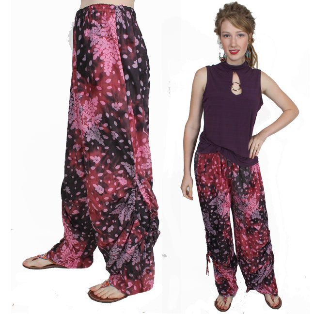 SunHeart Ruched 2 Layer Pant Boho Hippie Chic Sml-XL