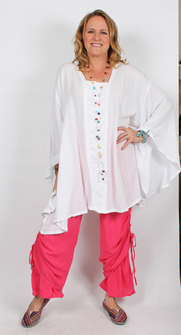 SunHeart Ruched 2 Layer Pant Boho Hippie Chic Sml-XL