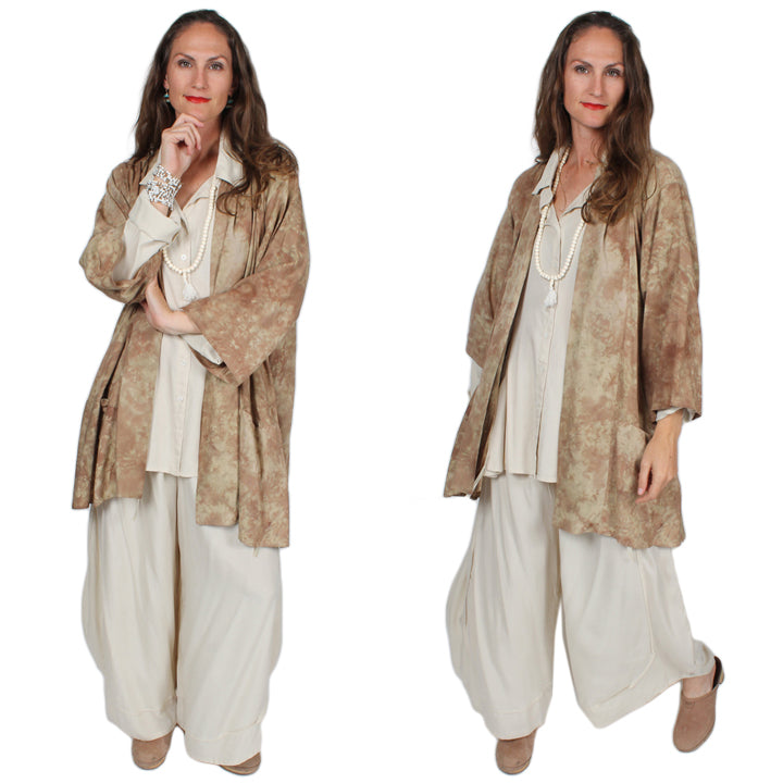 Sunheart Tibet Wash Sand Jacket Hippie Chic Plus Resort Wear Plus Sml-3x+