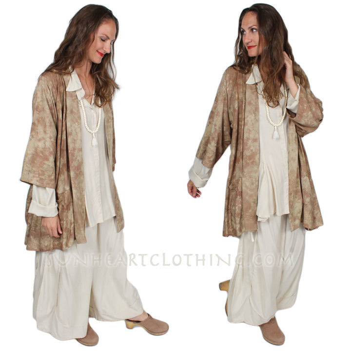 Sunheart Tibet Wash Sand Jacket Hippie Chic Plus Resort Wear Plus Sml-3x+