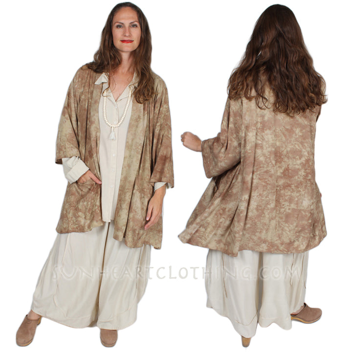 Sunheart Tibet Wash Sand Jacket Hippie Chic Plus Resort Wear Plus Sml-3x+