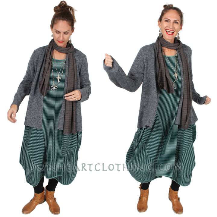 Cut-Loose Draped Cardigan Jacket Sophisticated Casual Plus Sml-2x
