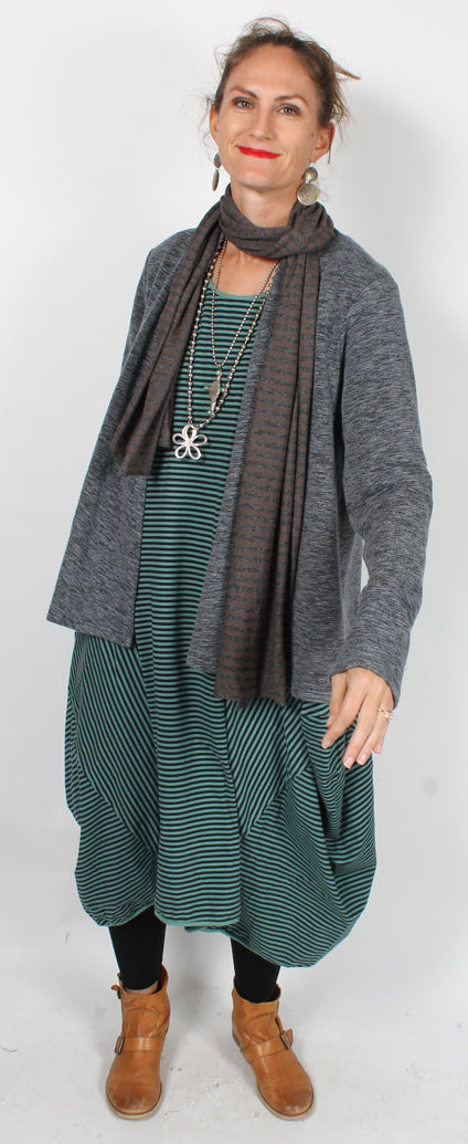 Cut-Loose Draped Cardigan Jacket Sophisticated Casual Plus Sml-2x