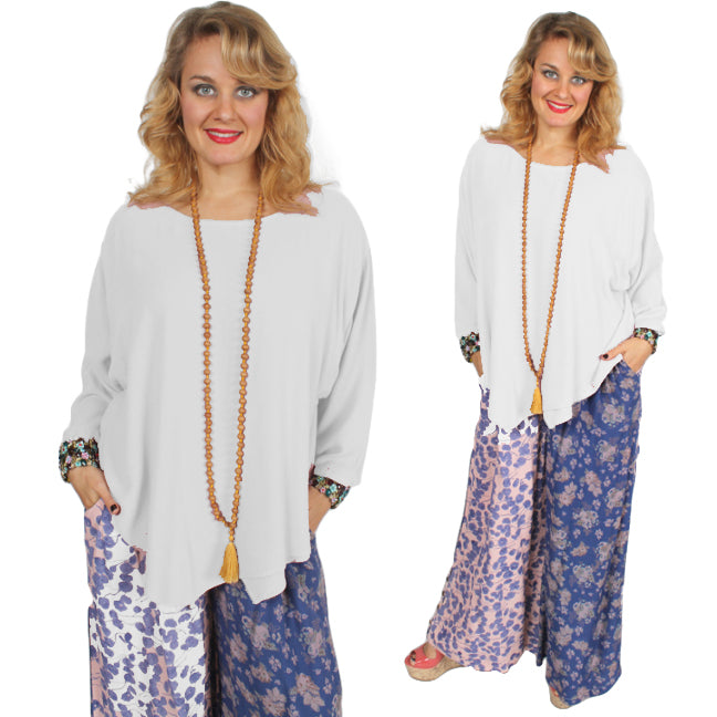Tienda ho Smara long-sleeve Moroccan Cotton Boho Hippie Chic Sml-2x+
