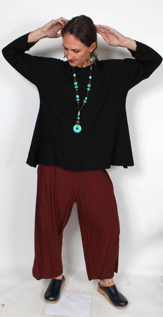 Tienda ho cb12 Monroe Pants Sml-2x Moroccan Cotton Merlot BOUCLE