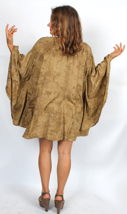 Sunheart Uber Ruched Poncho Top Boho Resort Wear Sml-6x LAST ONE!
