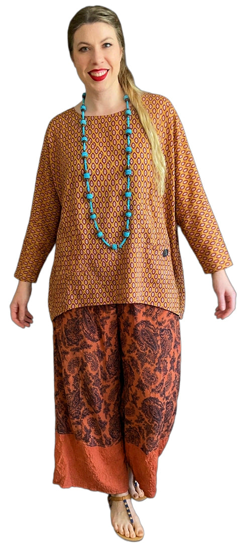 Sunheart  Coral Honeycomb Riviera Tunic Top Cotton Hippie Chic Plus Resort Wear Plus Sml-4X+