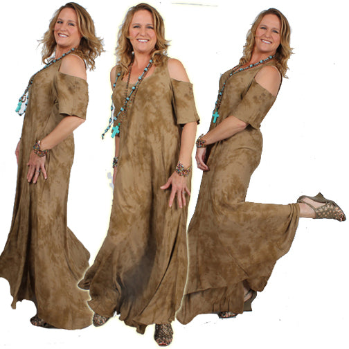SunHeart Eve Dress Cold Shoulder Resort Wedding Sml-1x