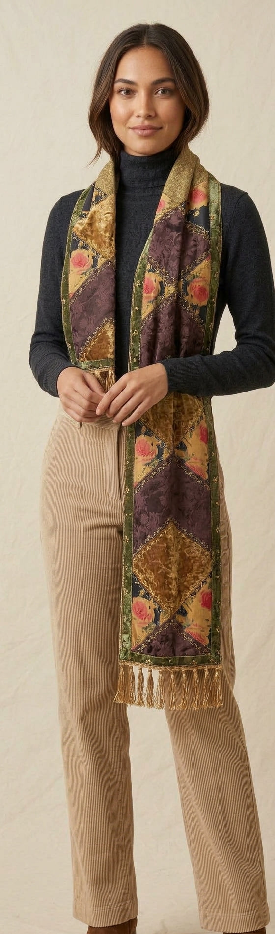Scarf Gift Altar Home Lifestyle 15" x 80" Pieced Velvet