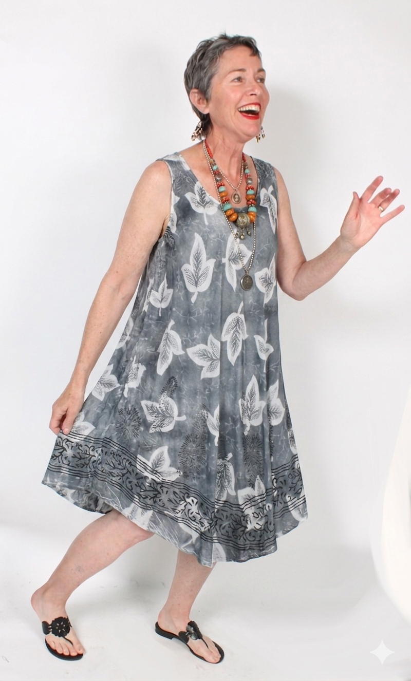 Sunheart Batik Tank Dress Boho Hippie Chic Resort Wear Sml-4x+