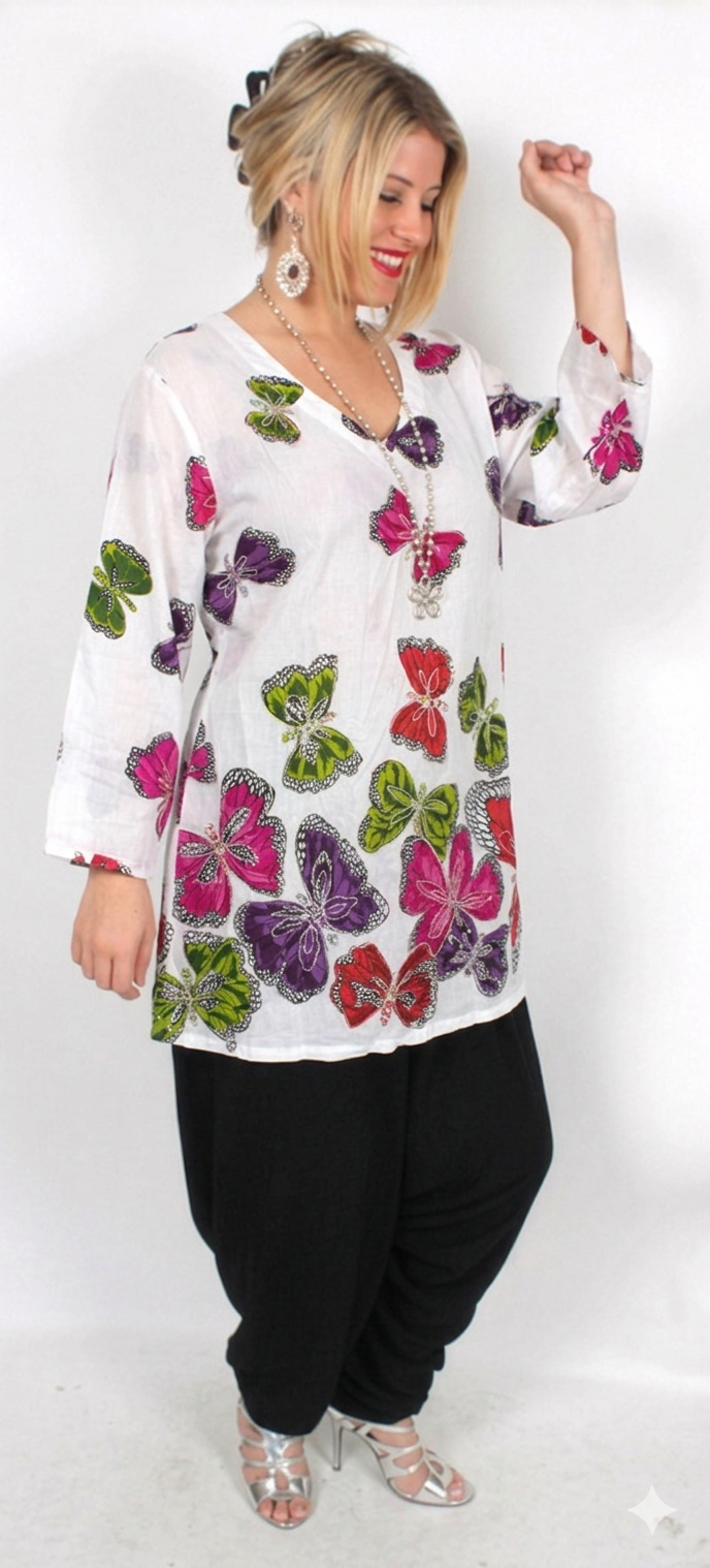 Sunheart Butterfly Boho Hippie Chic Resort Wear Sml-3X