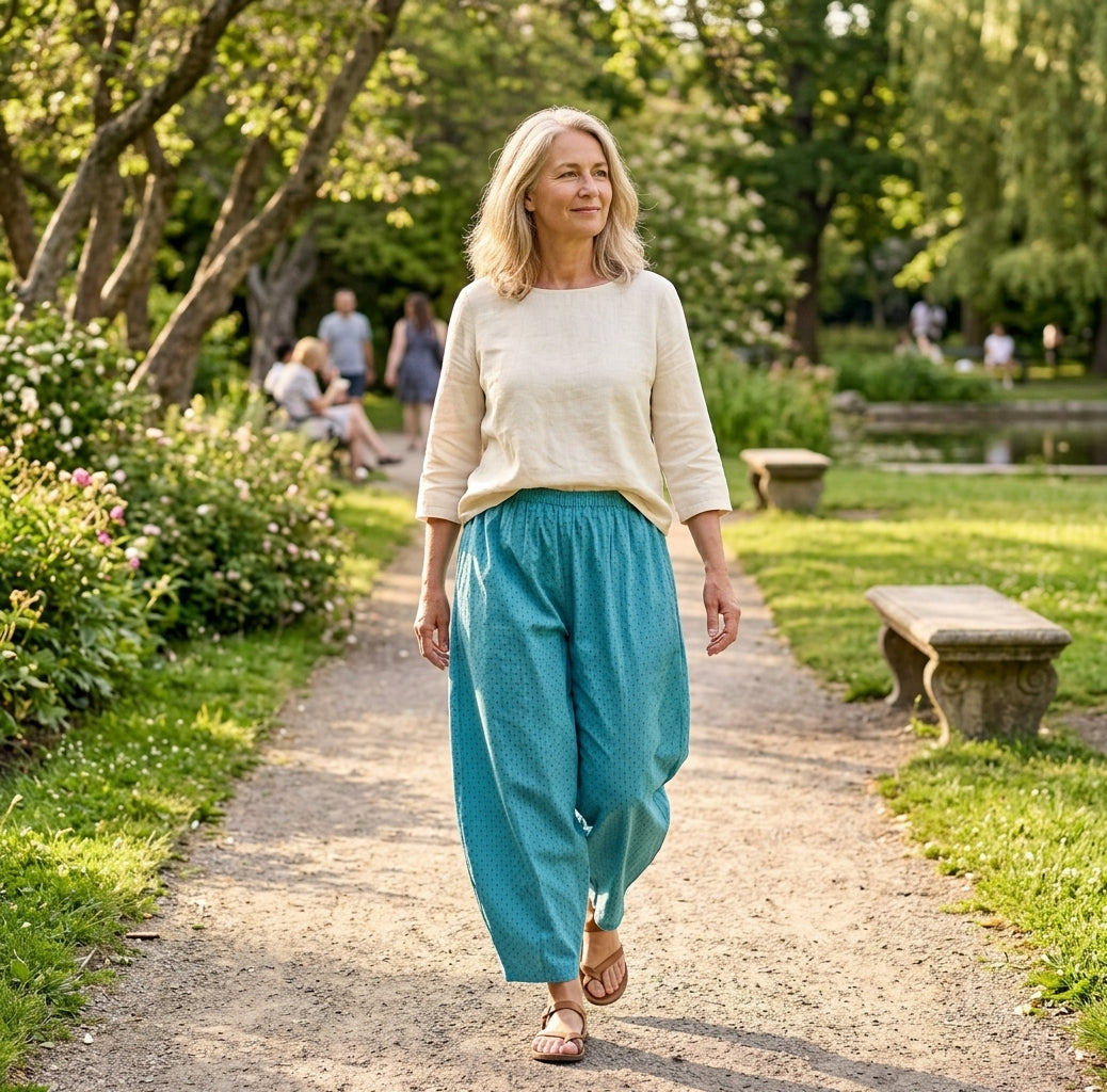 ADD 2 CART 50% OFF LIST:  Sunheart threaded Harem Pant Turquoise Boho Classic Resort Sml-2X