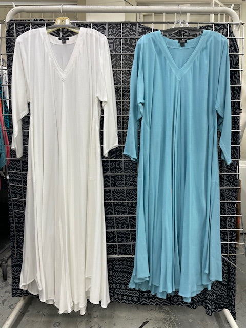 Aqua Dairi Fashions Juno Dress Moroccan Cotton Bias Cut Sml-6X