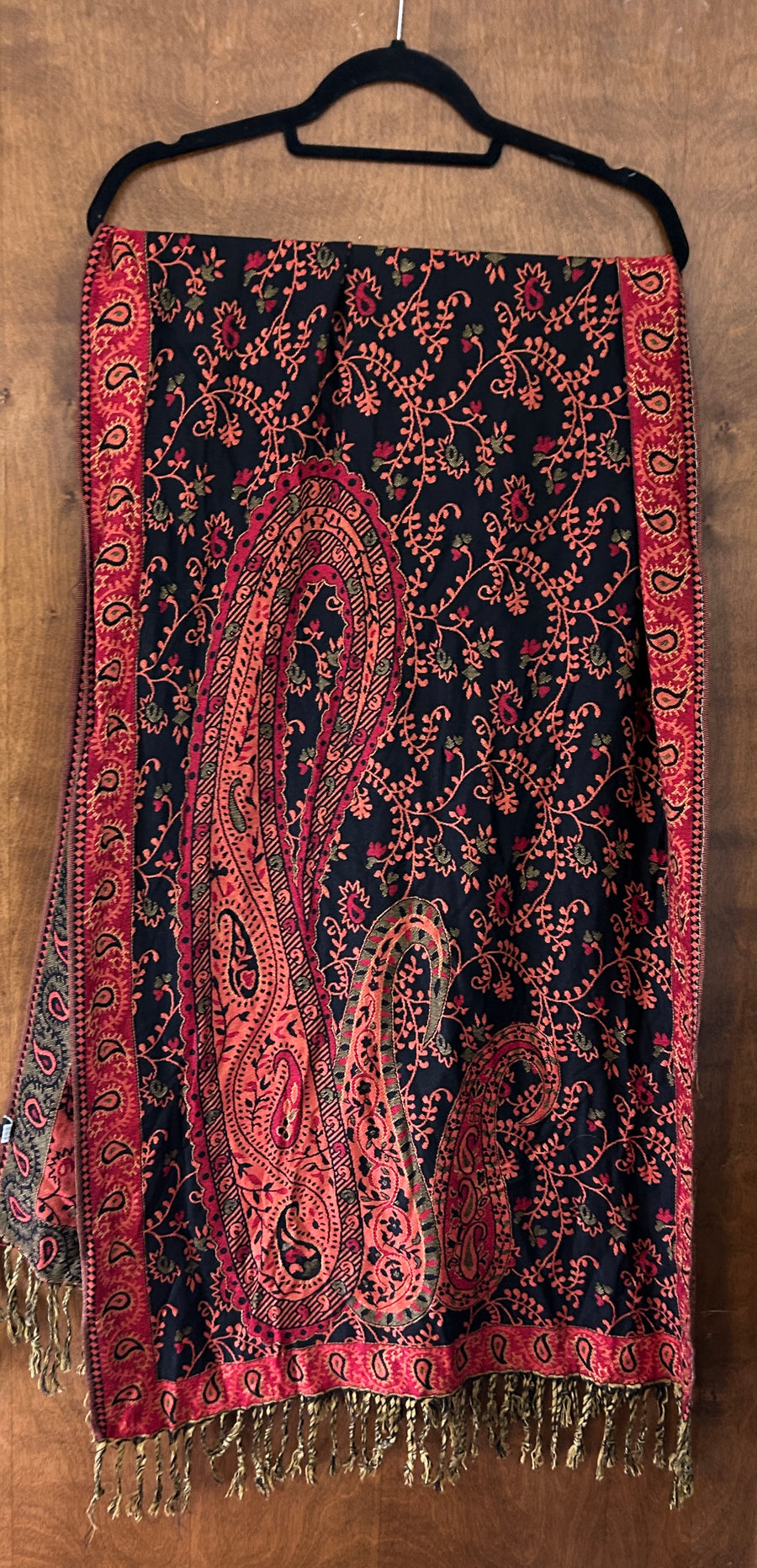 Large OOAK Winter Scarf  Gift Altar Home Lifestyle 17" x 70" Reversible